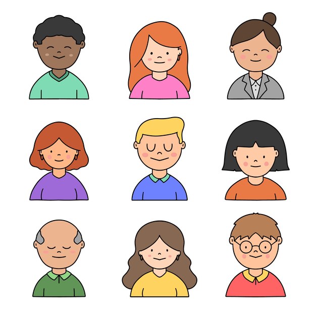 Paquete de avatares de personas