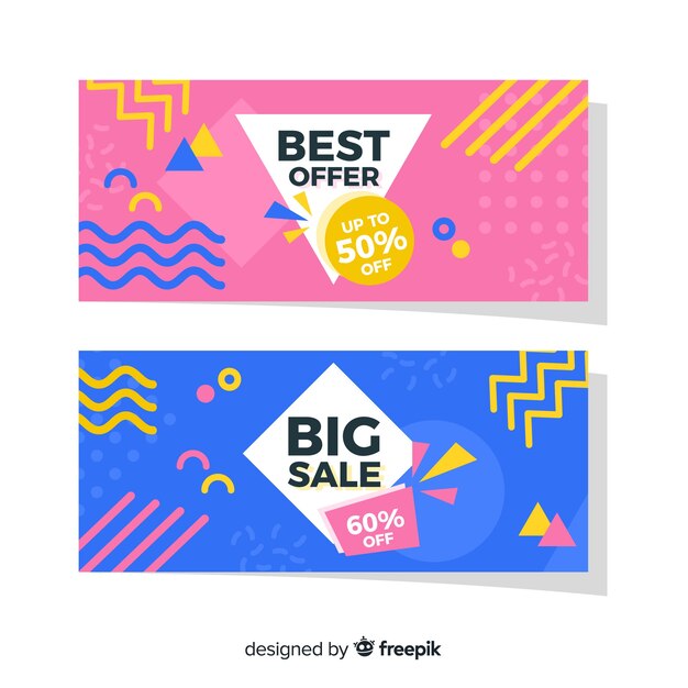 Paquete de banner de ventas de memphis