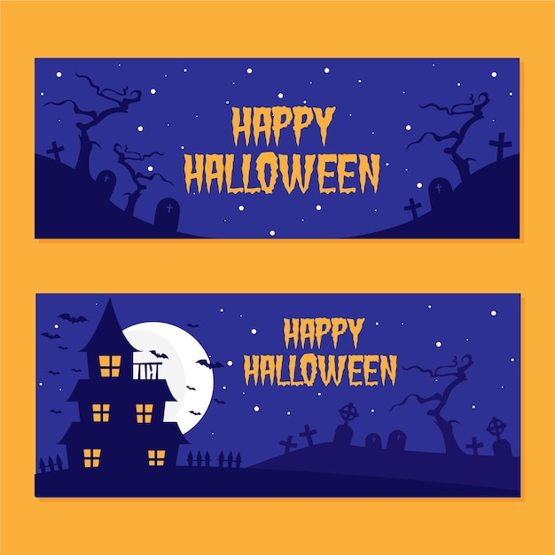 Paquete de banners de halloween