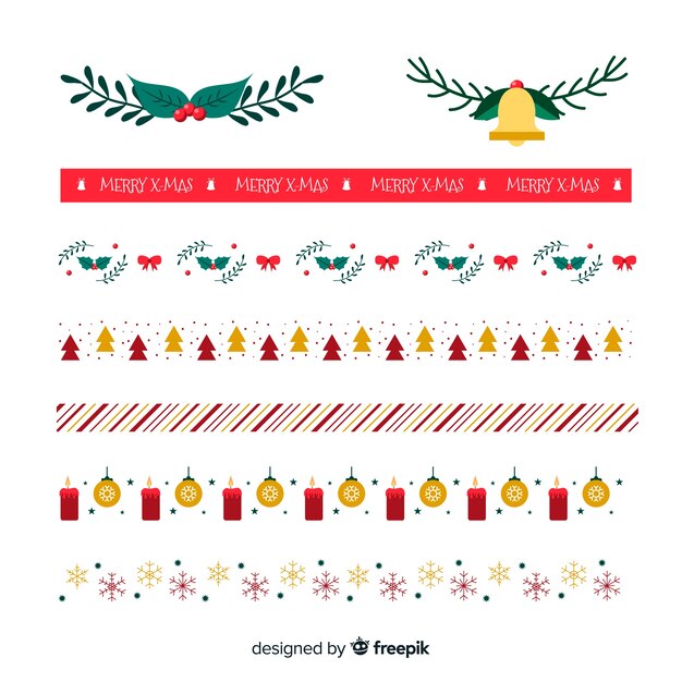Paquete bordes navidad bonitos