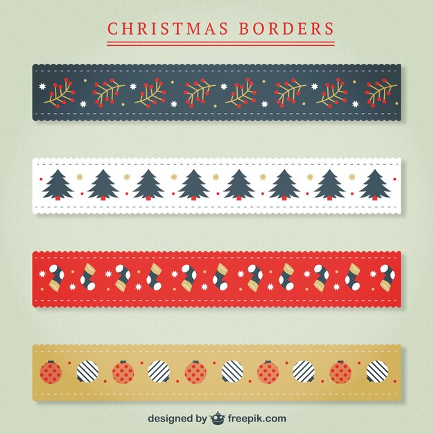 Paquete de bordes de navidad