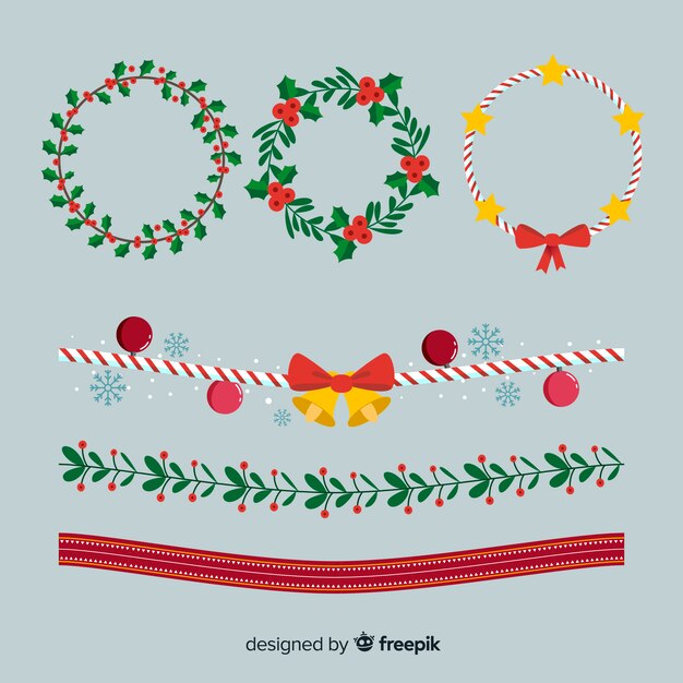 Paquete bordes navideños