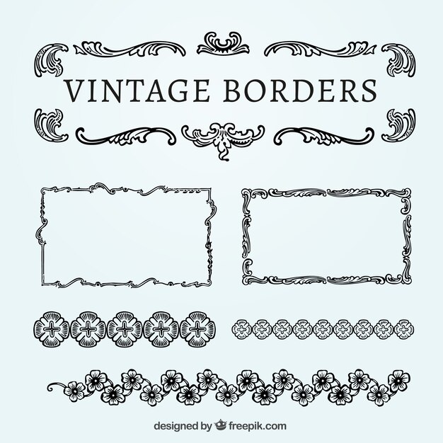 Conjunto De Bordes De Marcos Vintage De Línea Rectangular. Decoración De  Marcos De Bienvenida O Boda Ilustración del Vector - Ilustración de fondo,  conjunto: 277073365