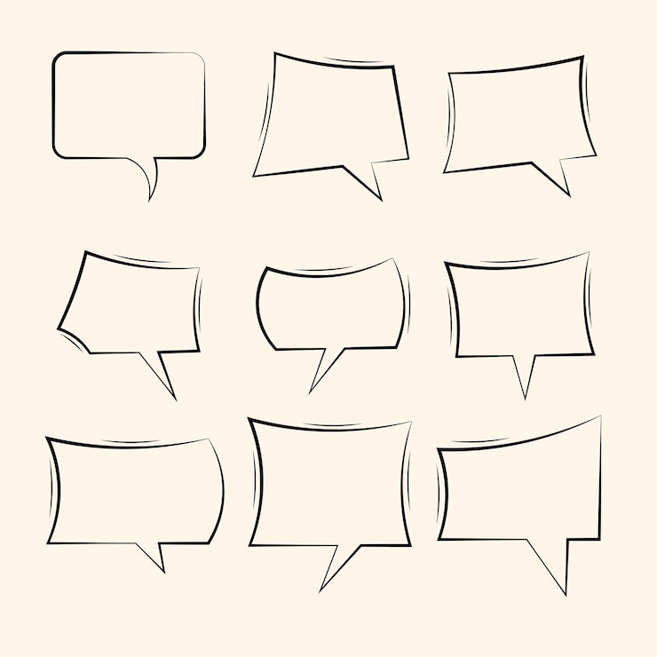 Vector gratuito paquete de burbujas de habla o chat