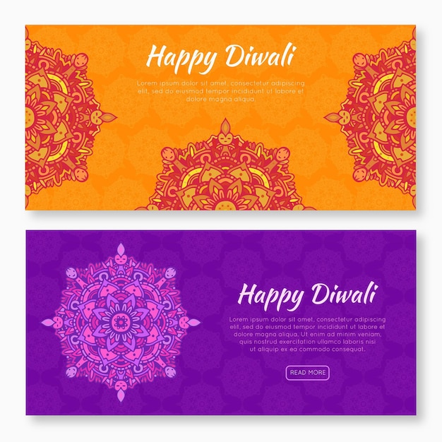 Paquete de carteles de diwali