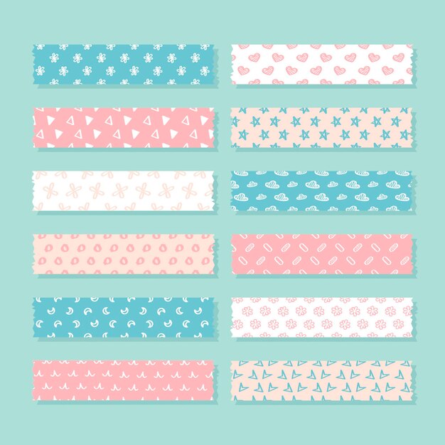 Paquete de cinta washi plana