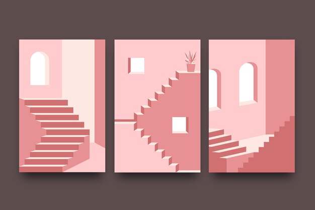 Paquete de cubiertas de arquitectura de plantilla mínima