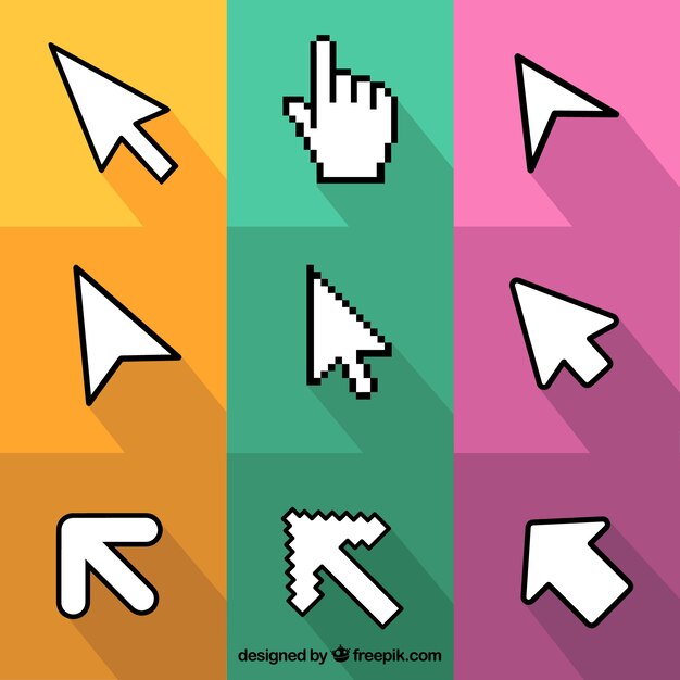 El paquete del cursor de nueve