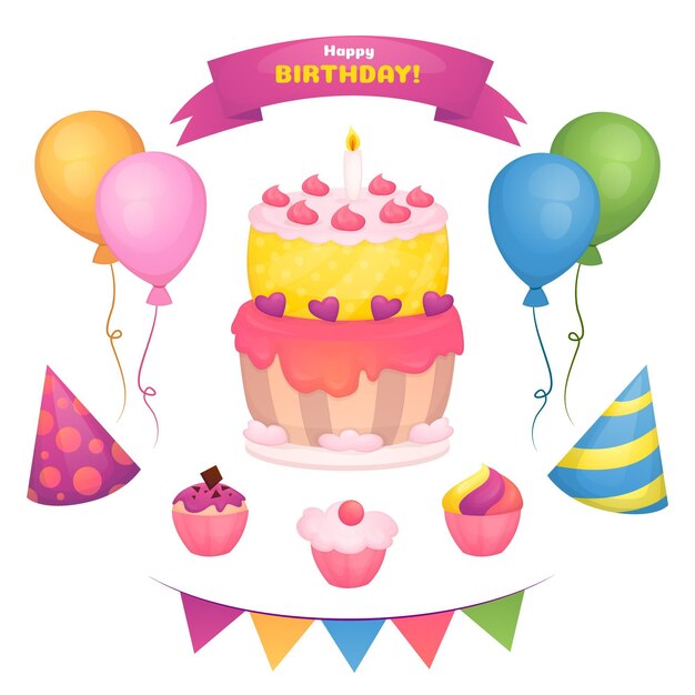 Paquete de decoración de cumpleaños