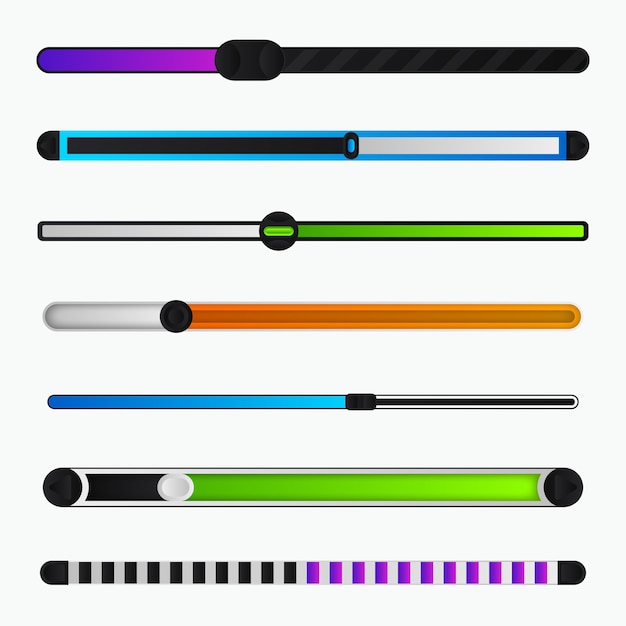 Paquete de deslizadores de colores degradados