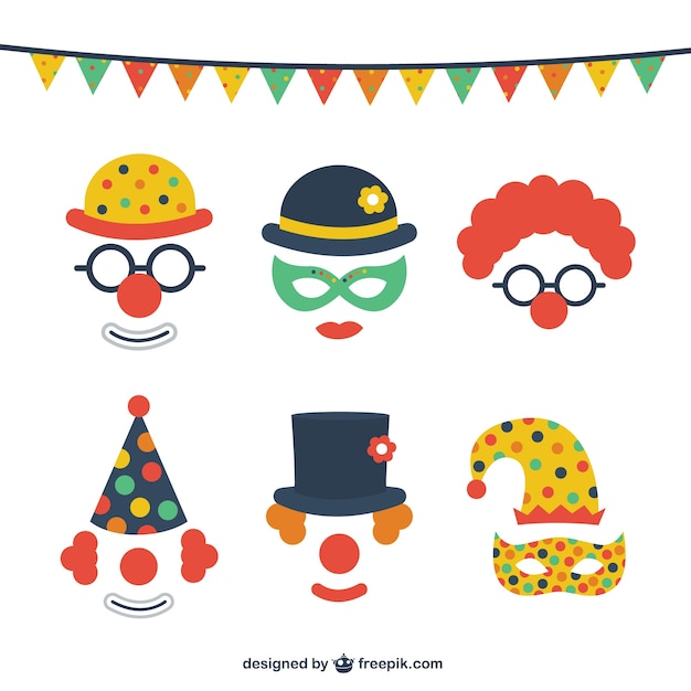 Paquete de disfraces divertidos de carnaval