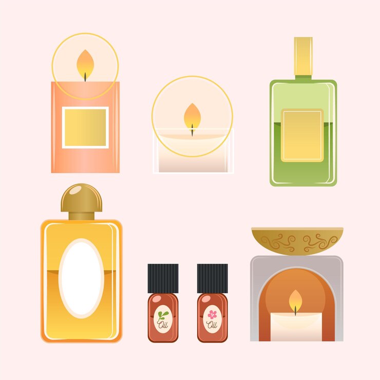 Vector gratuito paquete de elementos de aromaterapia dibujados a mano