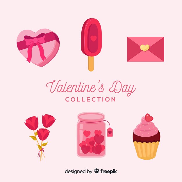 Paquete elementos planos san valentín