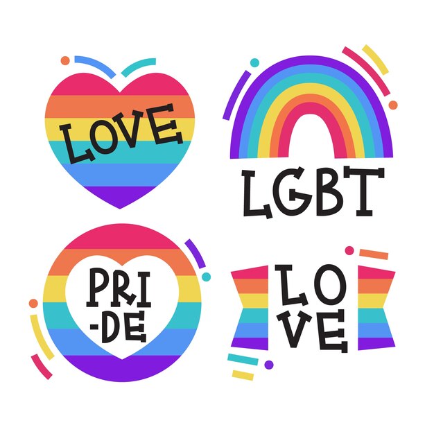 Paquete de etiquetas del día del orgullo