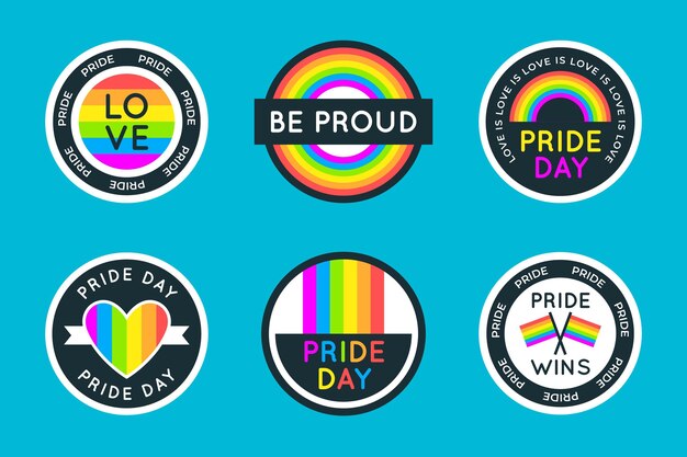 Paquete de etiquetas del día del orgullo
