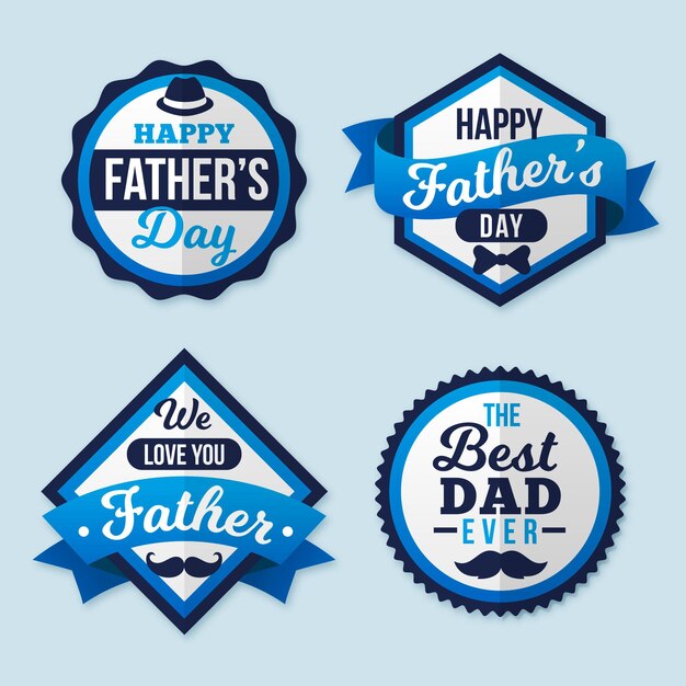 Paquete de etiquetas del día del padre