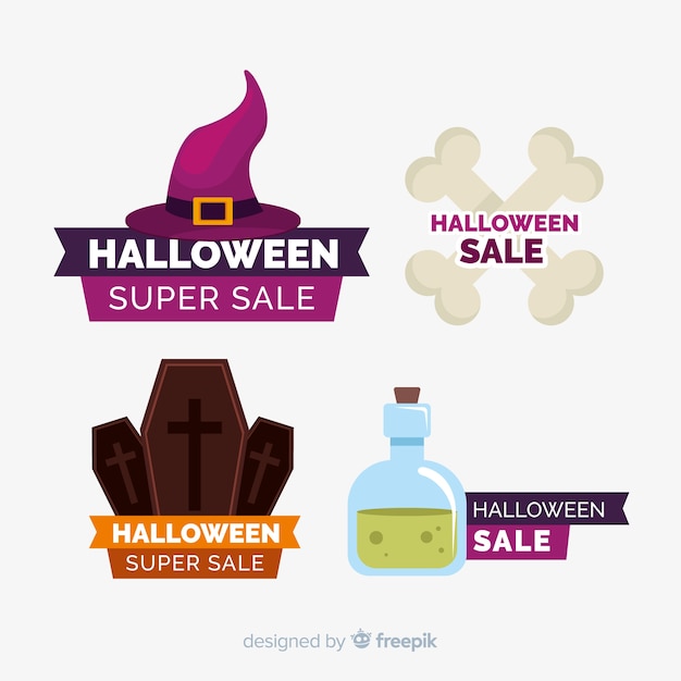 Paquete de etiquetas de venta de halloween