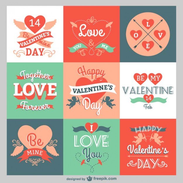 Paquete de felicitaciones de San Valentín