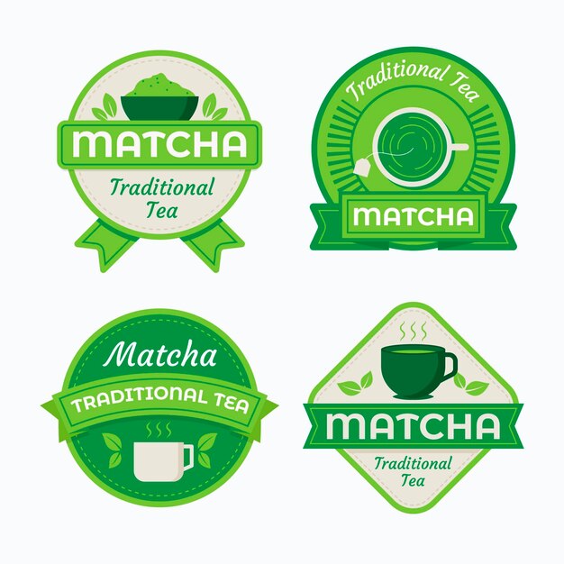 Paquete de insignias de té matcha