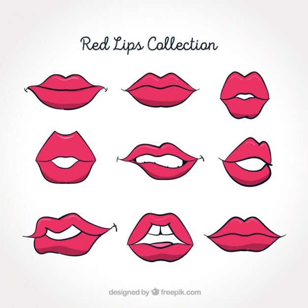 Paquete de labios de color rosa