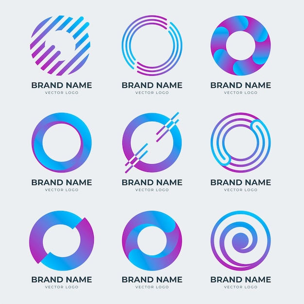 Paquete de logo degradado o