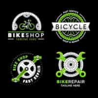 Vector gratuito paquete de logotipo de bicicleta