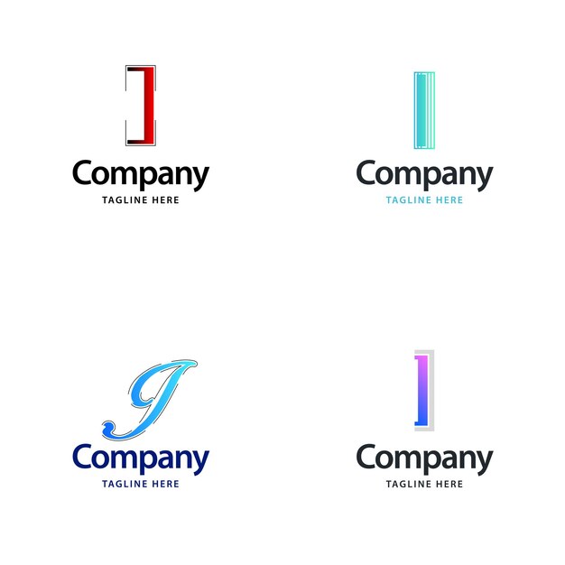 Paquete de logotipo grande de la letra I