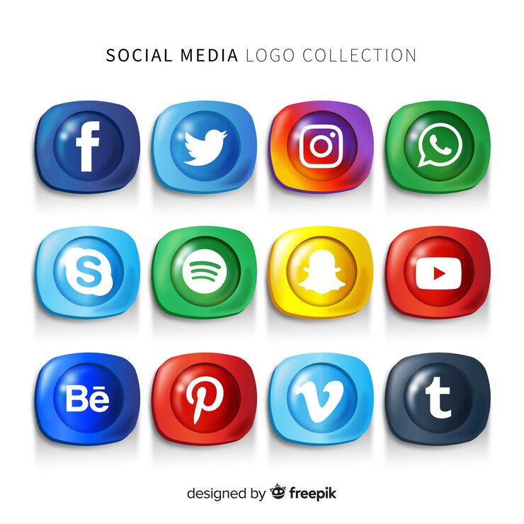 Vector gratuito paquete de logotipo de redes sociales gradiente