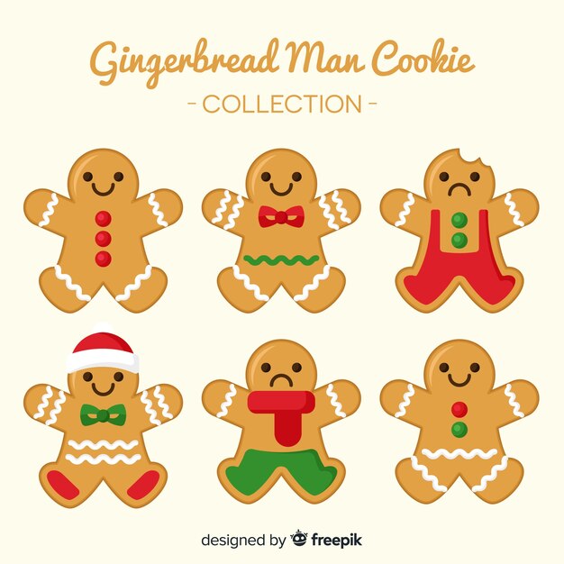 Paquete navidad galletas hombre pan de jengibre decoradas