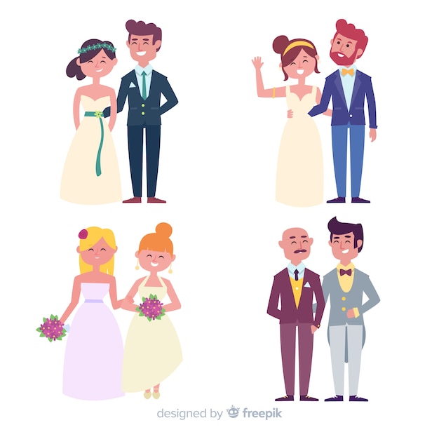 Paquete de novios planos