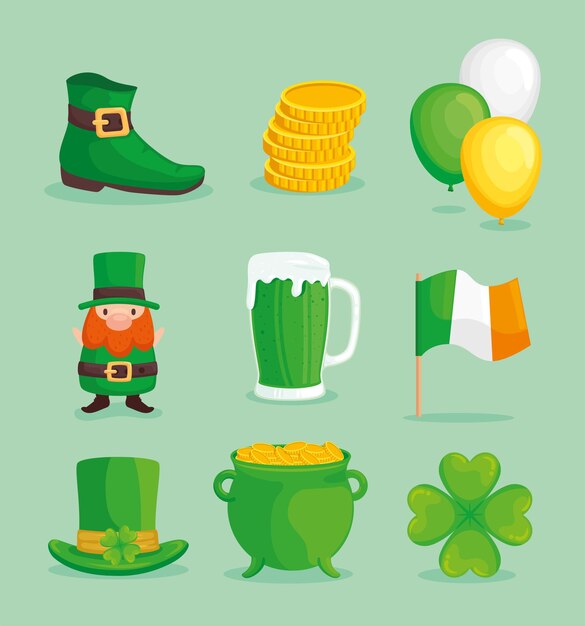 Paquete de nueve dia de san patricio