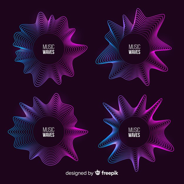 Paquete de ondas de luz de colores