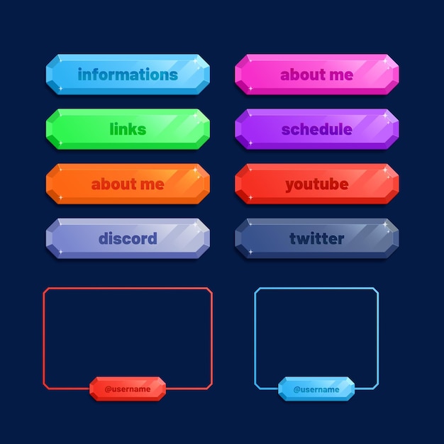 Paquete de paneles de transmisión Twitch