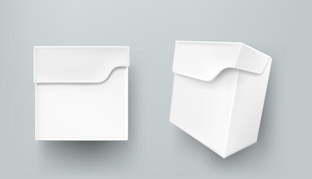 Paquete de papel blanco de caja de té para productos