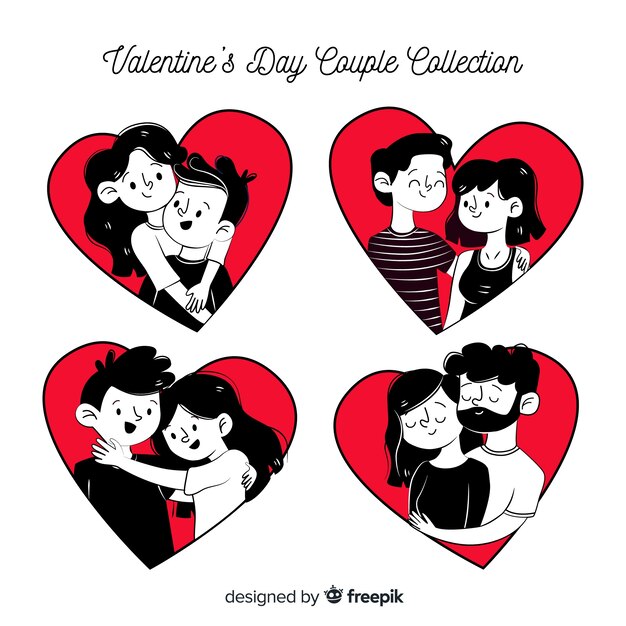 Paquete parejas san valentín cómic