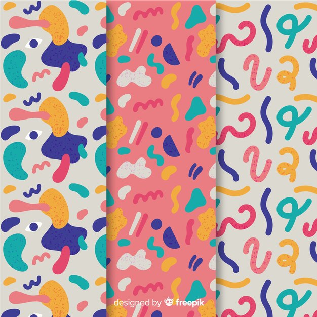 Paquete de patrones abstractos dibujados a mano
