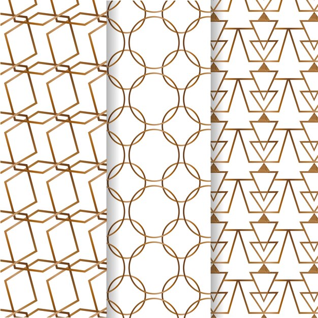 Paquete de patrones de lujo geométricos