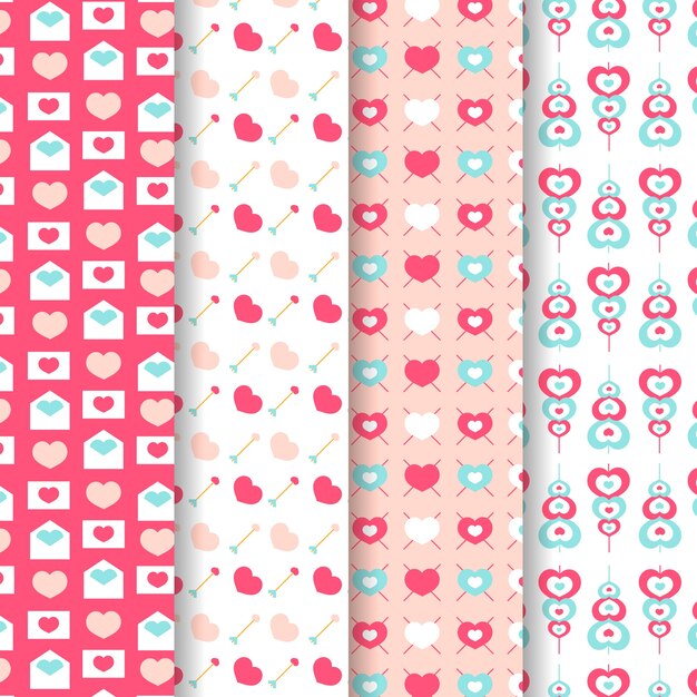 Paquete de patrones planos de San Valentín