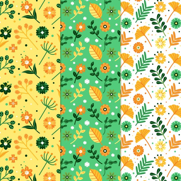 Paquete de patrones de primavera plana
