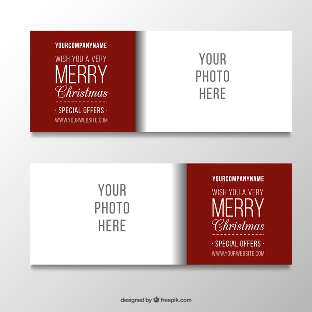 Paquete de plantilla de banners de navidad