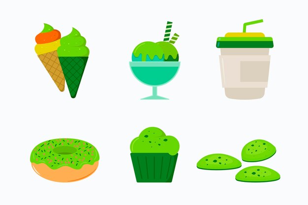 Paquete de postre matcha