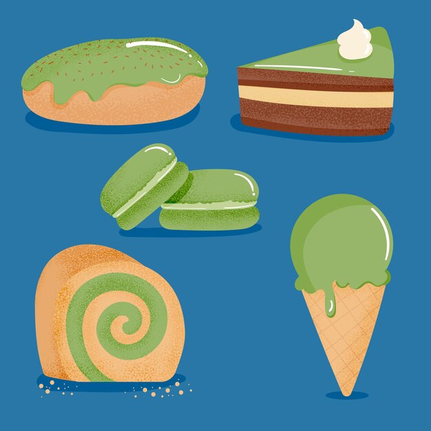 Paquete de postre matcha