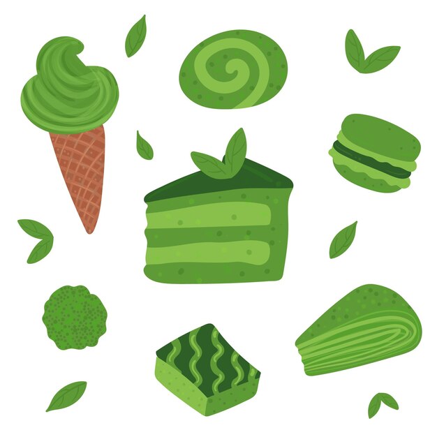 Paquete de postre matcha