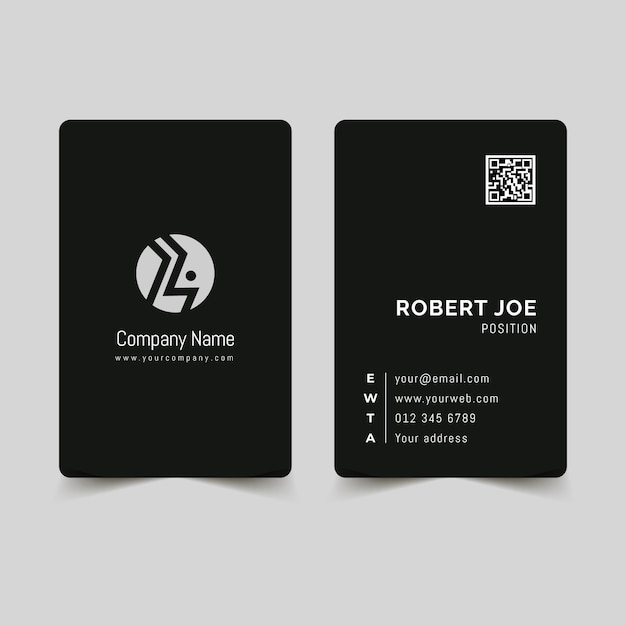 Paquete de tarjetas de visita monocromas