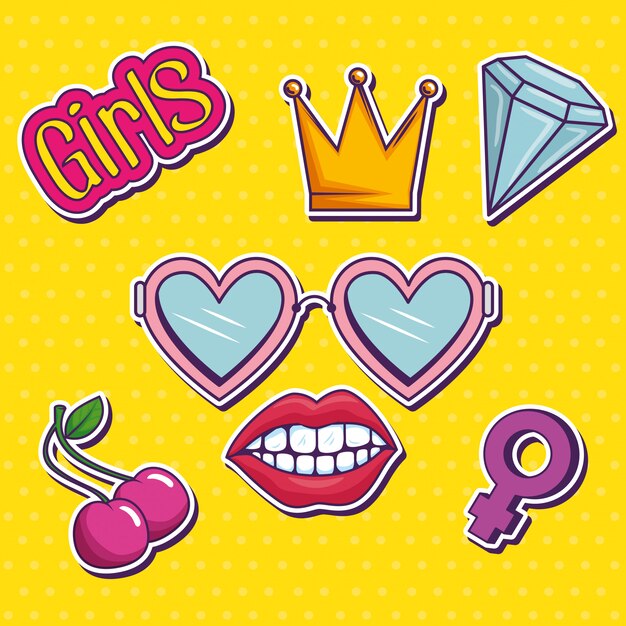Parche gráfico pop art