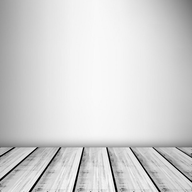 Vector gratuito pared blanca con tablas de madera