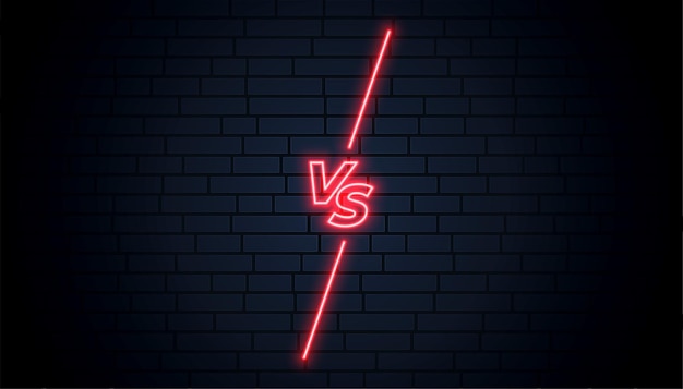 Vector gratuito pared brillante versus fondo de pantalla vs