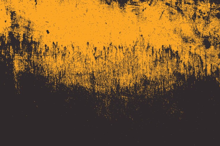 pared de pincel grunge amarillo y negro