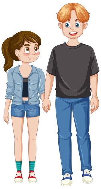 un, pareja adolescente, manos de valor en cartera, juntos