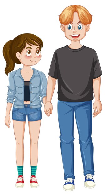 un, pareja adolescente, manos de valor en cartera, juntos